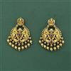 Antique Temple Earring With Matte Gold Plating