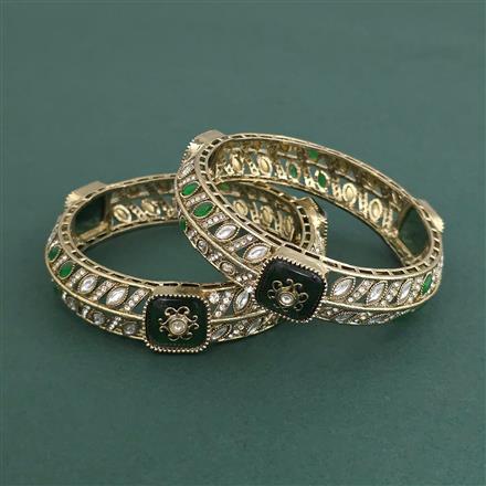 Antique Classic Bangles With Mehndi Plating