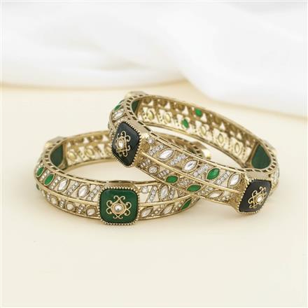 Antique Classic Bangles With Mehndi Plating