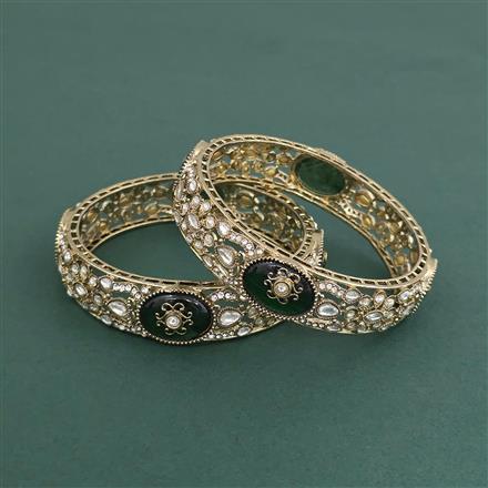 Antique Classic Bangles With Mehndi Plating