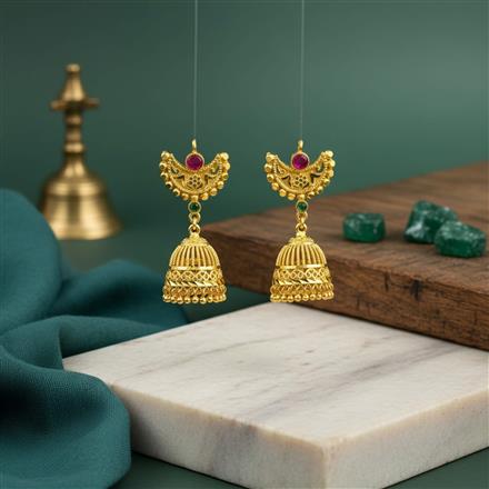 Antique Jhumki With Gold Plating