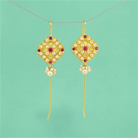 Antique Moti Earring With Gold Plating
