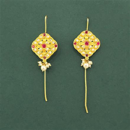 Antique Moti Earring With Gold Plating