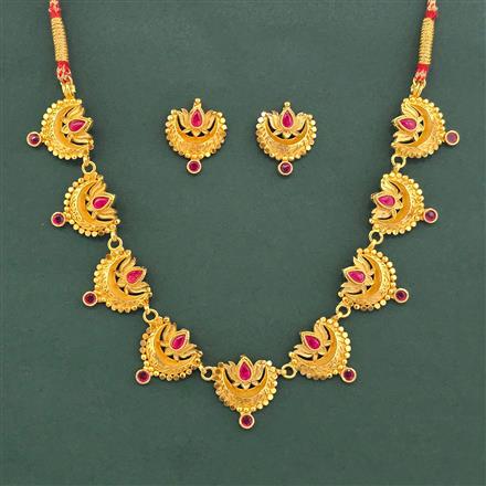 Antique Classic Necklace Set With Gold Plating