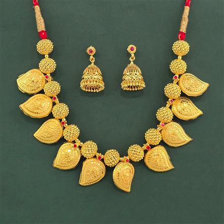 Antique Classic Necklace Set With Gold Plating