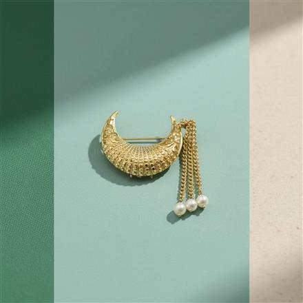 Antique Classic Hair Brooch With Gold Plating