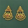 Antique Temple Earring With Matte Gold Plating
