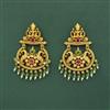 Antique Temple Earring With Matte Gold Plating
