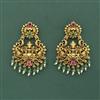 Antique Temple Earring With Matte Gold Plating