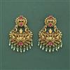 Antique Temple Earring With Matte Gold Plating
