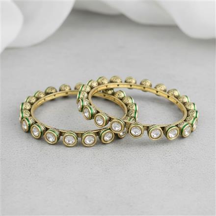 Antique Classic Bangles With Mehndi Plating