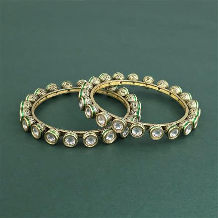 Antique Classic Bangles With Mehndi Plating