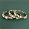 Antique Pearl Bangles With Mehndi Plating