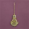 Antique Moti Tikka With Matte Gold Plating