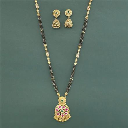 Antique Long Mangalsutra With Gold Plating