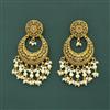 Antique Pearl Earring With Matte Gold Plating