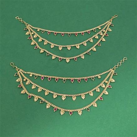 Antique Classic Ear Chain With Matte Gold Plating