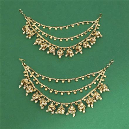 Antique Moti Ear Chain With Gold Plating