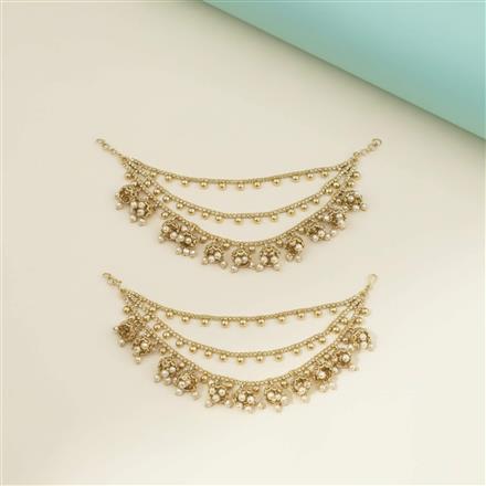 Antique Moti Ear Chain With Gold Plating