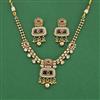 Antique Moti Necklace Set With Matte Gold Plating
