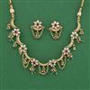 Antique Classic Necklace Set With Matte Gold Plating