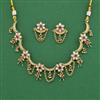 Antique Classic Necklace Set With Matte Gold Plating