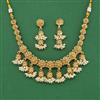 Antique Classic Necklace Set With Matte Gold Plating