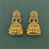 Antique Jhumki With Matte Gold Plating