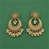 Antique Moti Earring With Matte Gold Plating