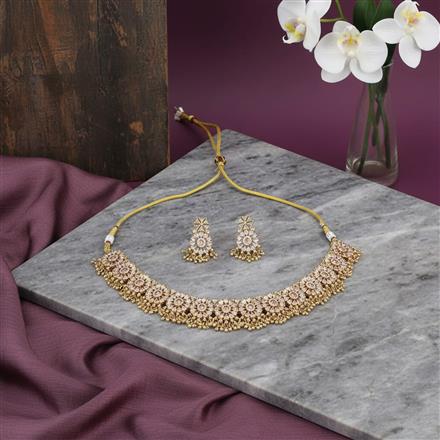 Antique Classic Necklace Set With Gold Plating