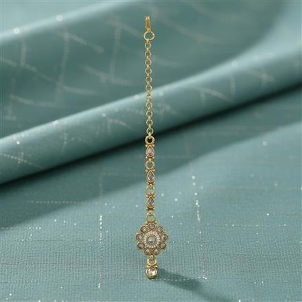 Antique Moti Tikka With Mehndi Plating