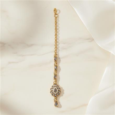 Antique Moti Tikka With Mehndi Plating