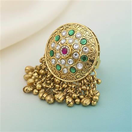 Antique Adjustable Ring With Gold Plating