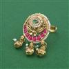Antique Moti Ring With Matte Gold Plating