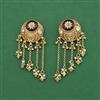 Antique Moti Earring With Matte Gold Plating