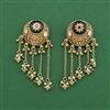 Antique Moti Earring With Matte Gold Plating