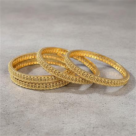 Antique Plain Gold Bangles With Gold Plating