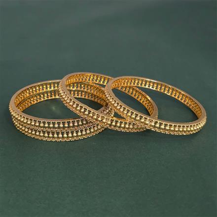Antique Plain Gold Bangles With Gold Plating
