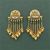 Antique Moti Earring With Matte Gold Plating