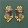 Antique Moti Earring With Matte Gold Plating