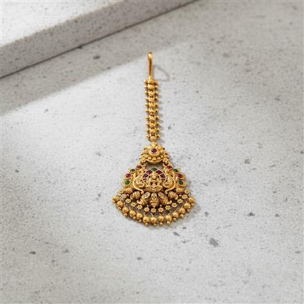 Antique Classic Tikka With Matte Gold Plating