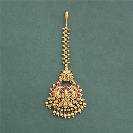 Antique Classic Tikka With Matte Gold Plating
