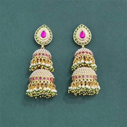 Antique Moti Earring With Gold Plating