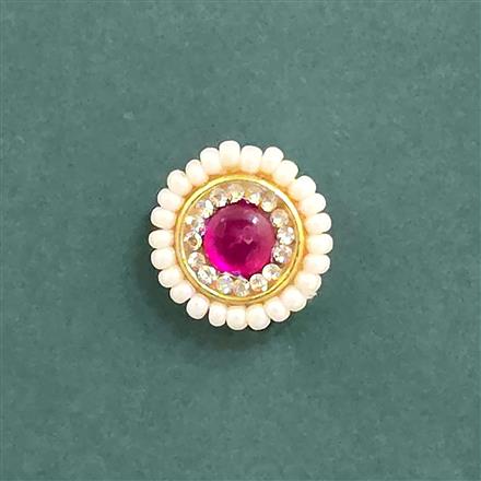 Antique Moti Nose Ring With Gold Plating