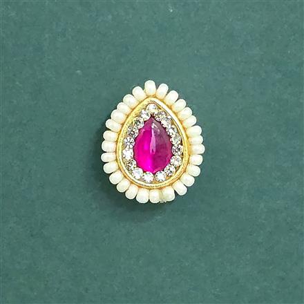 Antique Moti Nose Ring With Gold Plating