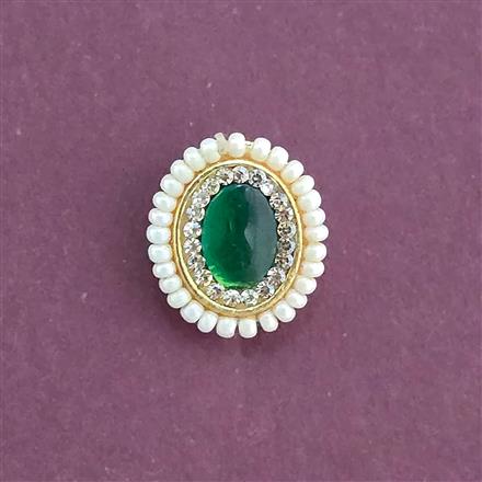 Antique Moti Nose Ring With Gold Plating