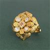 Antique Adjustable Ring With Matte Gold Plating
