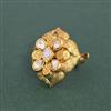 Antique Adjustable Ring With Matte Gold Plating