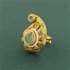 Antique Adjustable Ring With Matte Gold Plating
