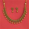 Antique Classic Necklace Set With Matte Gold Plating